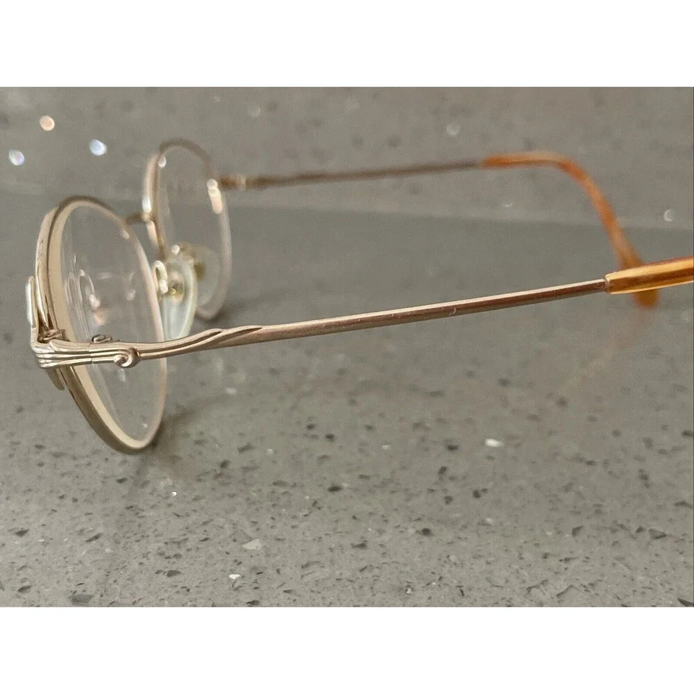 Seiko Eyeglasses Frames Only T359 Japan Pure Titanium 54-16-135 Gold Pink